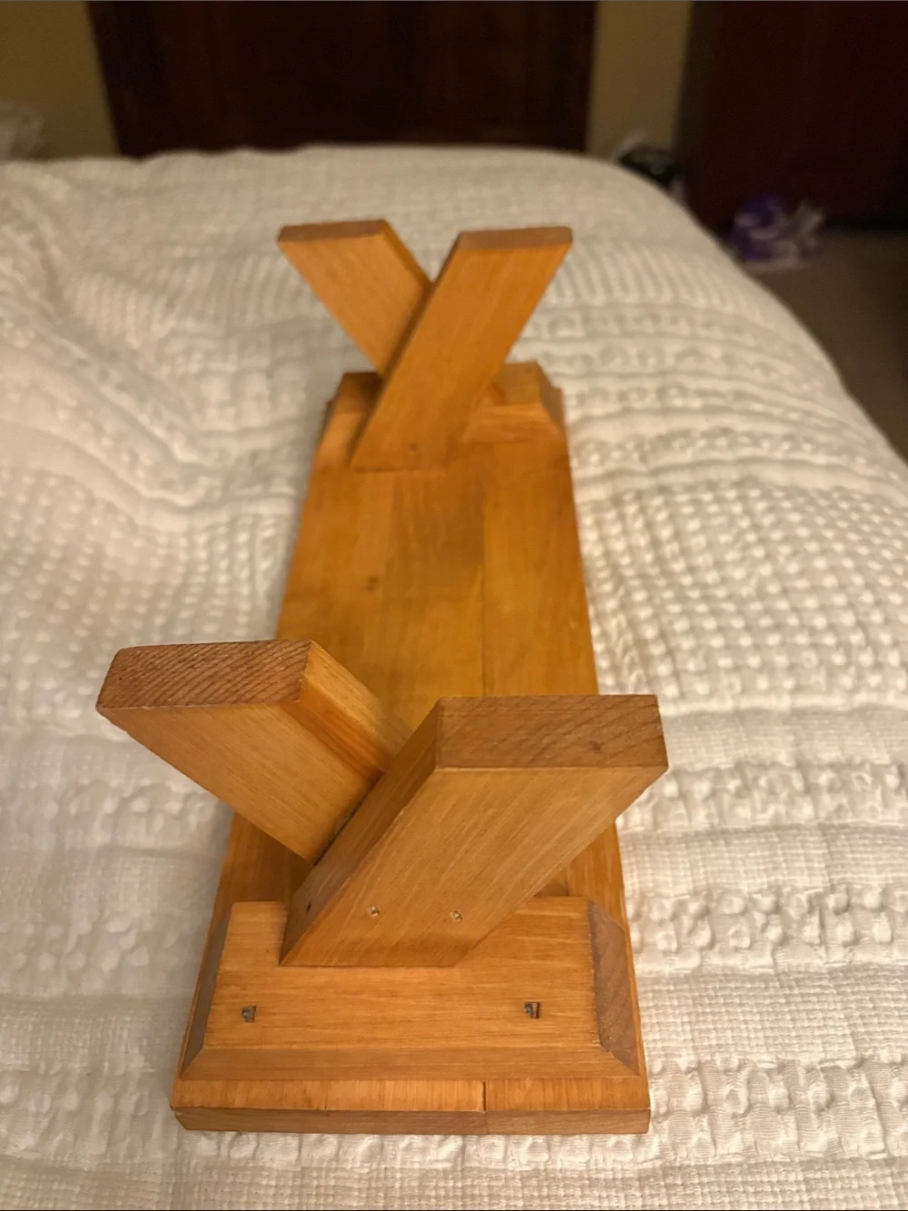 Rustic Wooden Wall Shelf - Natural Honey Tone